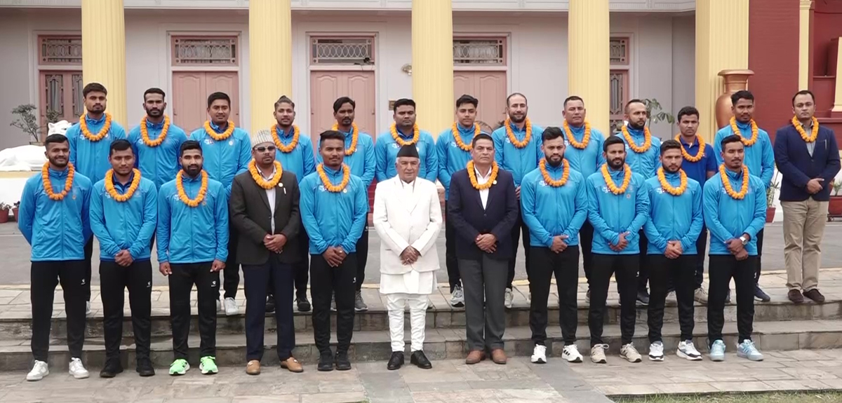विश्वकप छनोटमा पुग्न सफल नेपाली क्रिकेट टोलीलाई राष्ट्रपतिद्वारा सम्मान